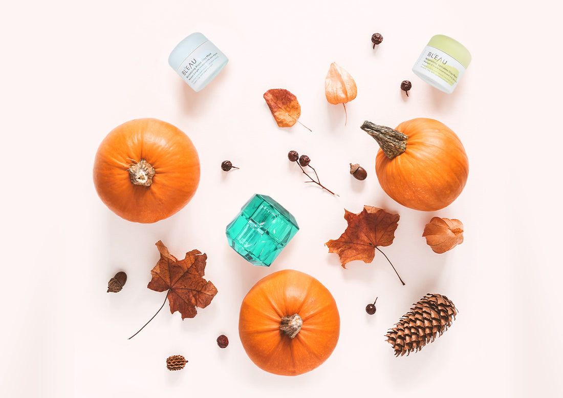 Bl'eau  Bl'eau Glacial Oceanic Clay face masks and Glacial Oceanic Mineral water skincare products, an abundance of gratitude of thanksgiving 